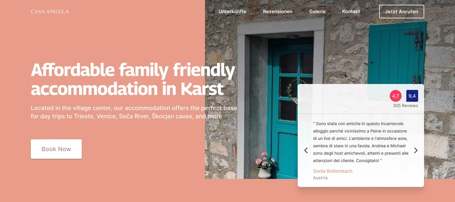 Website desktop view mockup